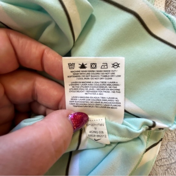 Nike green white gray golf short sleeve polo tour performance Dri-Fit Size M - Picture 4 of 6